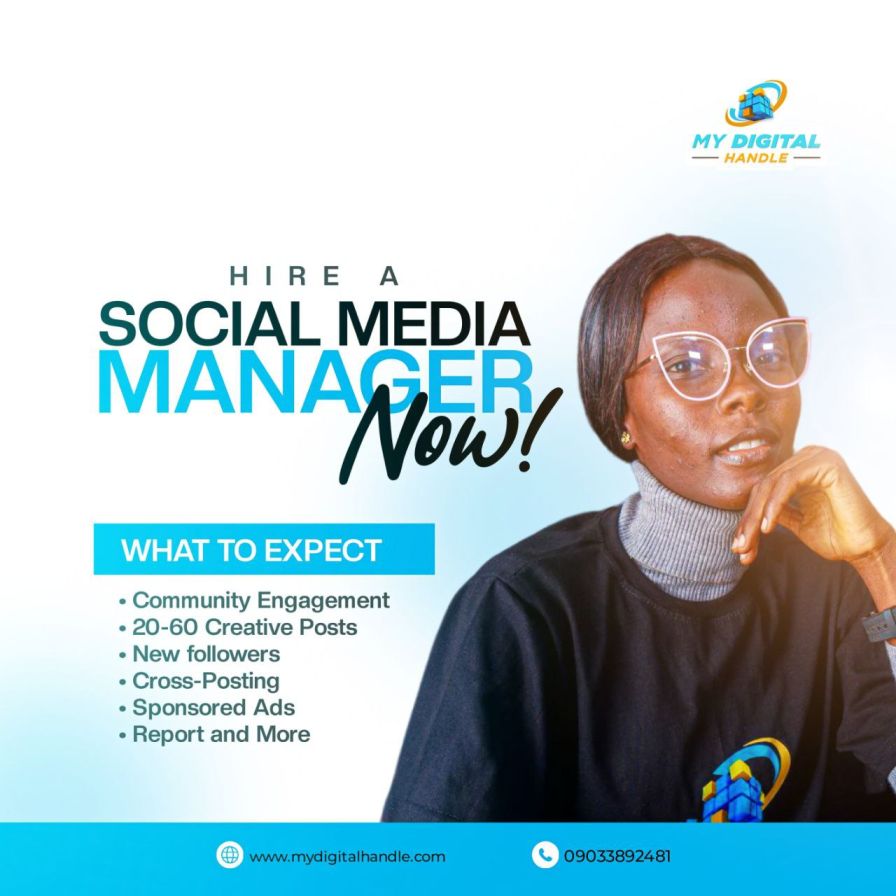 hire a social media manager -my digital handle - digitall marketing agency in ibadan