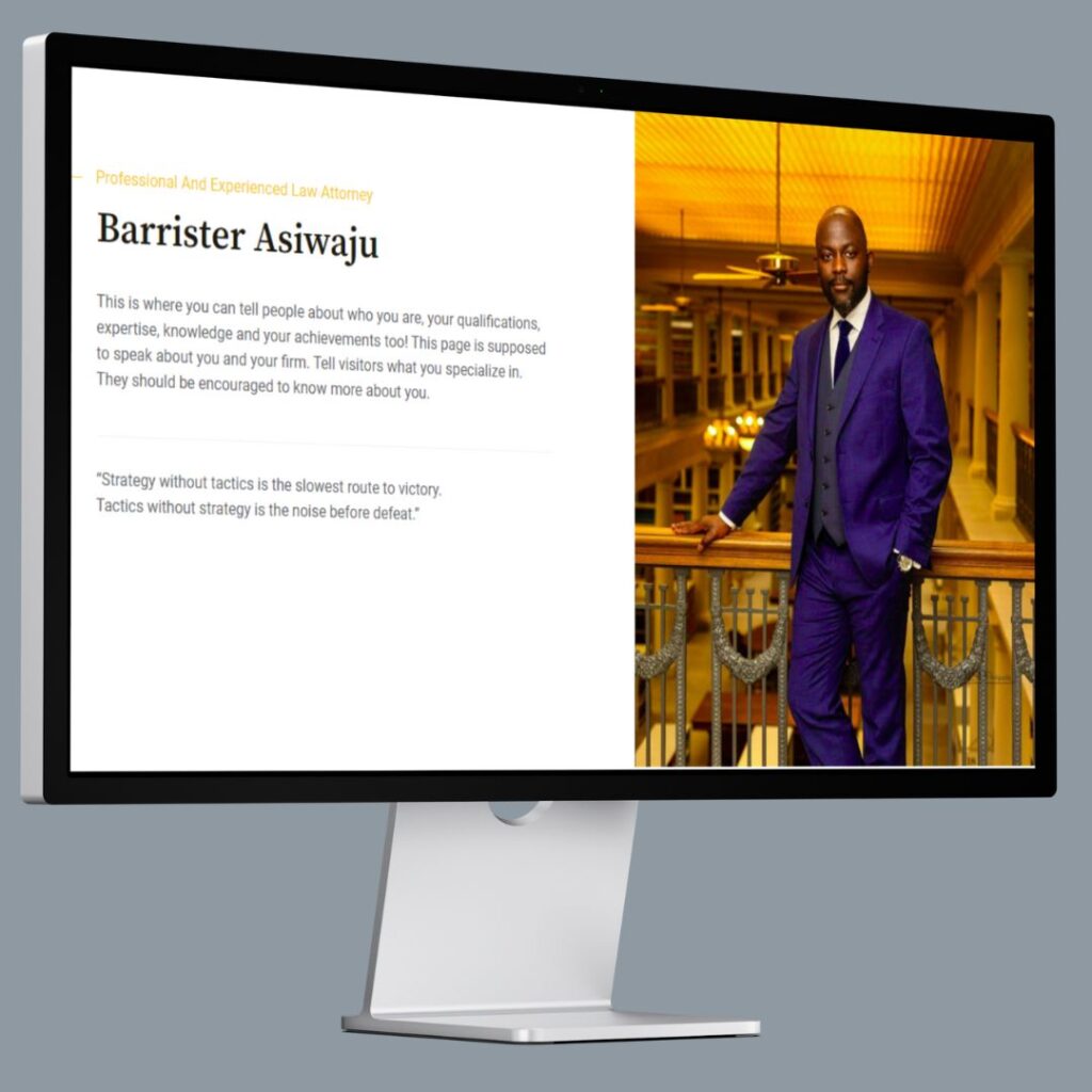 asiwajulaw website design - webbsite design services - my digital handle - digital marketing agency.